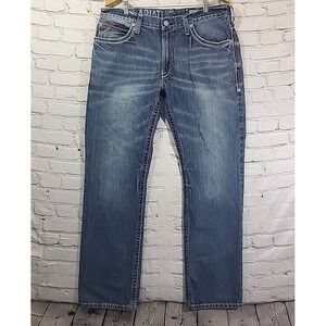 Ariat Jeans Mens 35x36 Low Rise Boot Cut Pants Denim Work Western Cowboy